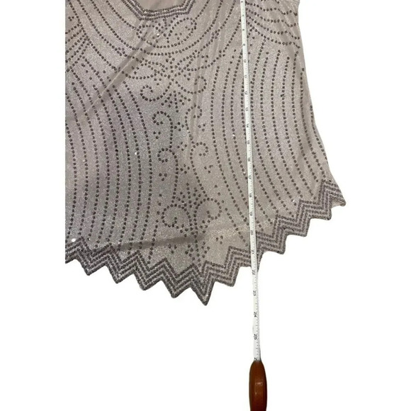 Dress Barn sparkly top Holiday pewter Small - Picture 9 of 9